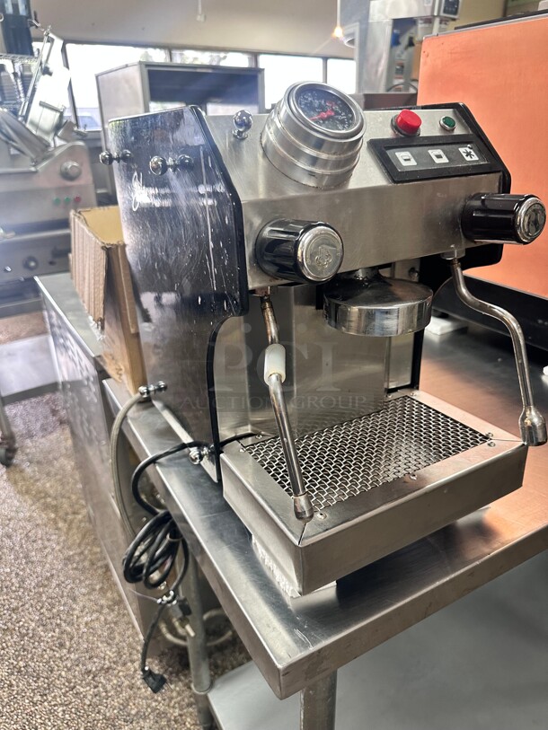 Working Salvatore Italia SES Automatic Espresso Machine w/ (1) Group, (1) Steam Valve, & (1) Hot Water Valve - 220v/1ph - Image 6 of 8