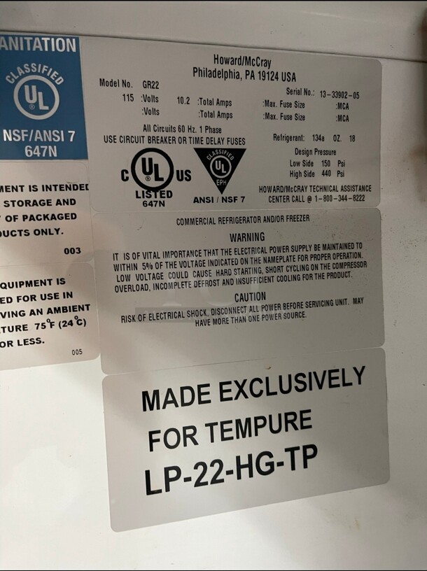 Certified Working Howard McCray GR22 Refrigerator, Merchandiser 115 Volt - Image 6 of 10