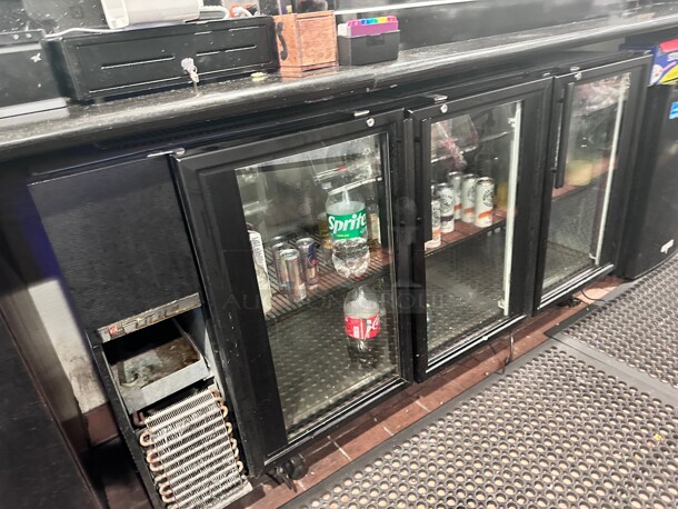 True TBB-24GAL-72G-HC-LD 71 7/8" Bar Refrigerator - 3 Swinging Glass Doors, Black, 115v Working - Image 4 of 10