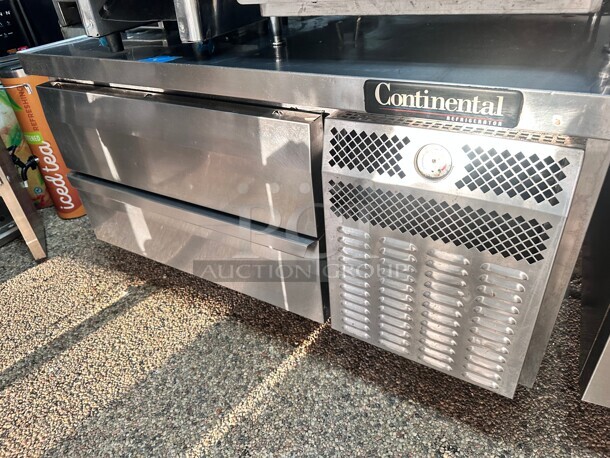Continental 48" Chef Base w/ (2) Drawers - 115v Tested and Working - Image 8 of 8