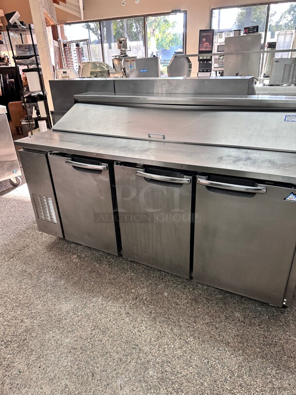 Excellent Condition Everest EPR3 72" Three Section  Sandwich Prep Table 115 Volt Tested and Working - Image 5 of 10