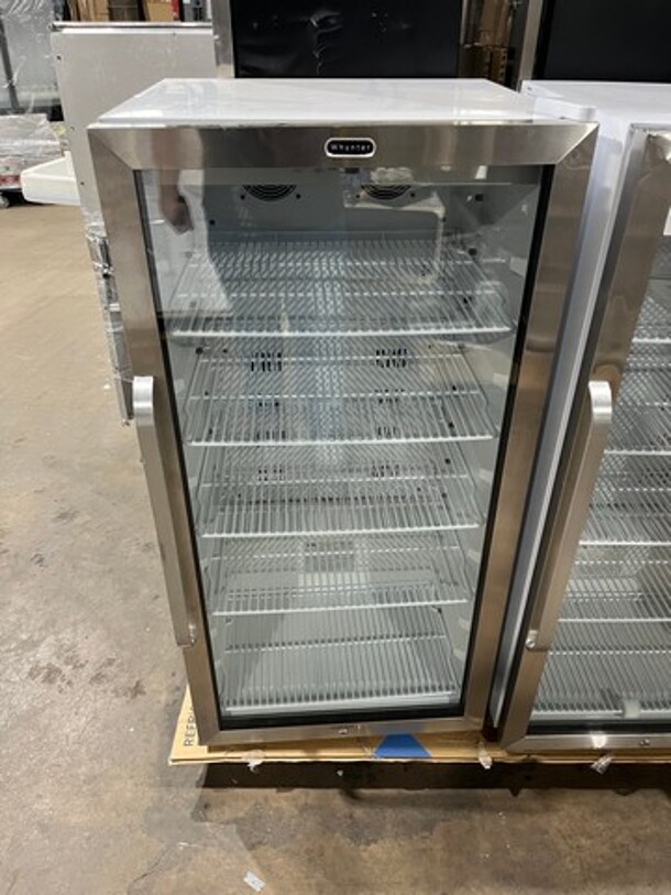 NEW! OUT OF THE BOX! SCRATCH-N-DENT! Whynter Commercial Single Door Reach In Cooler Merchandiser! With View Through Door! With Poly Coated Racks! Model: CBM815WS 115V - Image 1 of 7