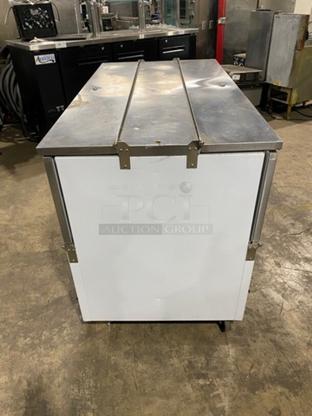 COOL! Beverage Air Dual Access Milk Cooler! Stainless Steel And White Coated Steel! On Casters! Model: ST58NW SN: 10306557 115V 60HZ 1 Phase - Image 4 of 8