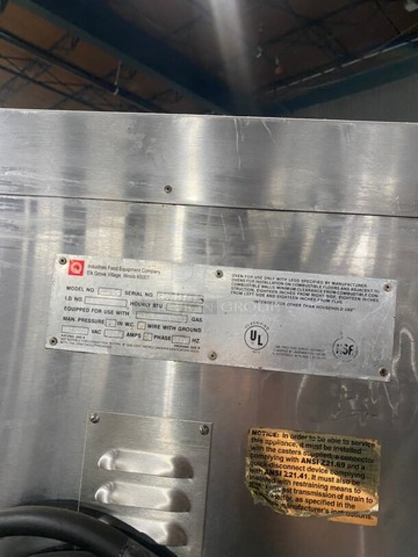 Q Matic Commercial Natural Gas Powered Double Deck Conveyor Pizza Oven! All Stainless Steel! On Casters! 2x Your Bid Makes One Unit! Model: Q80 SN: 200005481 - Image 5 of 10