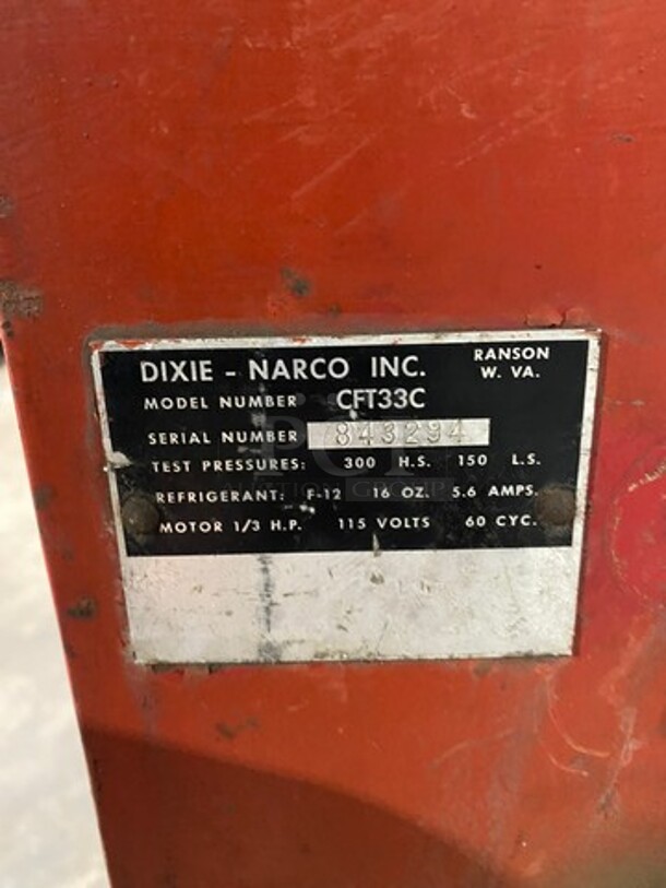 Dixie Narco Commercial Electric Powered Beverage Cooler! Stainless Steel! Model: CFT33C SN: 843294 115V - Image 6 of 8