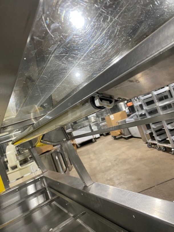 Craig Commercial Refrigerated Food Serving Station Counter/Cold Pan! With Sneeze Guard! With Underneath Storage Space! All Stainless Steel Body! On Casters! Model: LB530SC! 115V 1 Phase! - Image 6 of 10