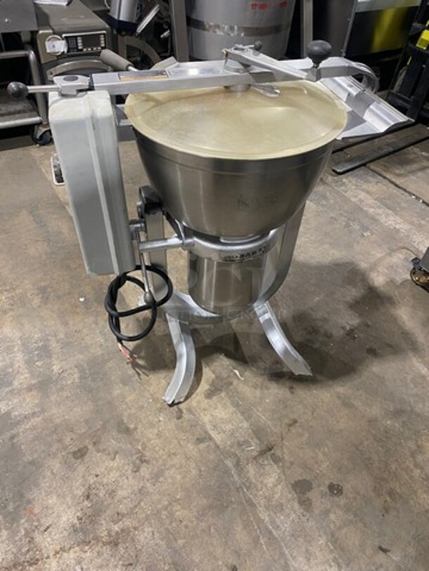 NICE! Hobart Commercial Vertical Cutter/Mixer/Mincer! All Stainless Steel! On Legs! WORKING WHEN REMOVED! Model: HCM450 SN: 311223674 200V 60HZ 3 Phase - Image 4 of 9