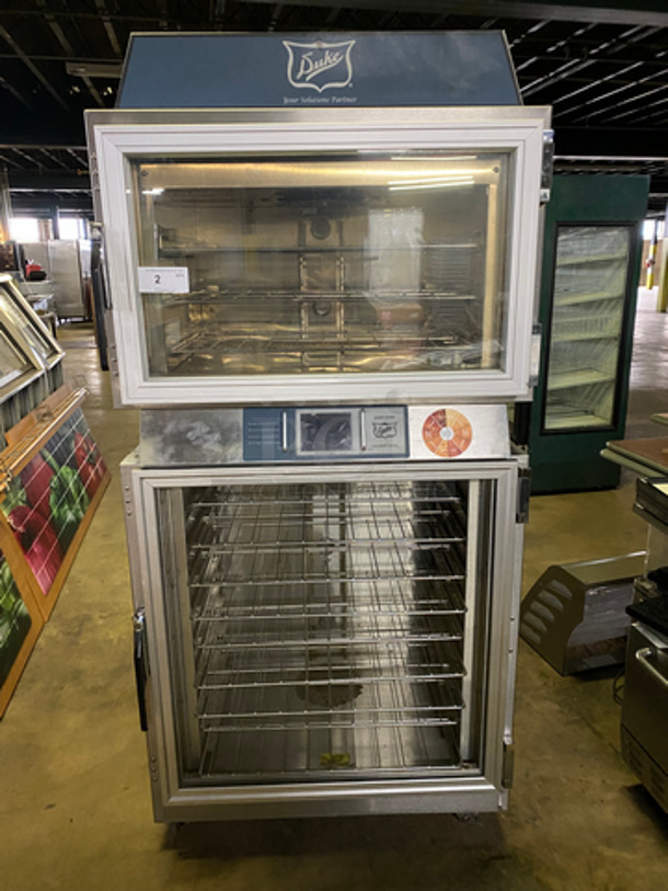 Duke Commercial Electric Powered Oven Proofer! With View Through Doors! Metal Racks! All Stainless Steel! On Casters! Model: TSC-6/18 SN: 30AJAJ0061 208V 60HZ 3 Phase