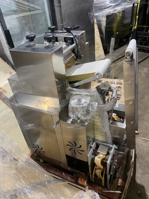 WOW! BRAND NEW! IN THE CRATE! Commercial Floor Style Imitation Handmade Dumpling Machine! All Stainless Steel! - Image 3 of 10