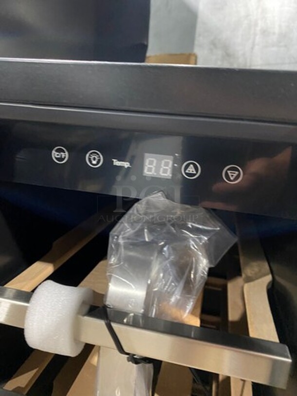 NEW! OUT OF THE BOX! SCRATCH-N-DENT! Whynter French Door Dual Zone Wine And Beer Can Cooler! With Through Doors! Wooden Wine Racks And Metal Racks! 20 Wine Bottle 60 Beer Can Capacity! Model: BWB2060FDS 115V - Image 7 of 10