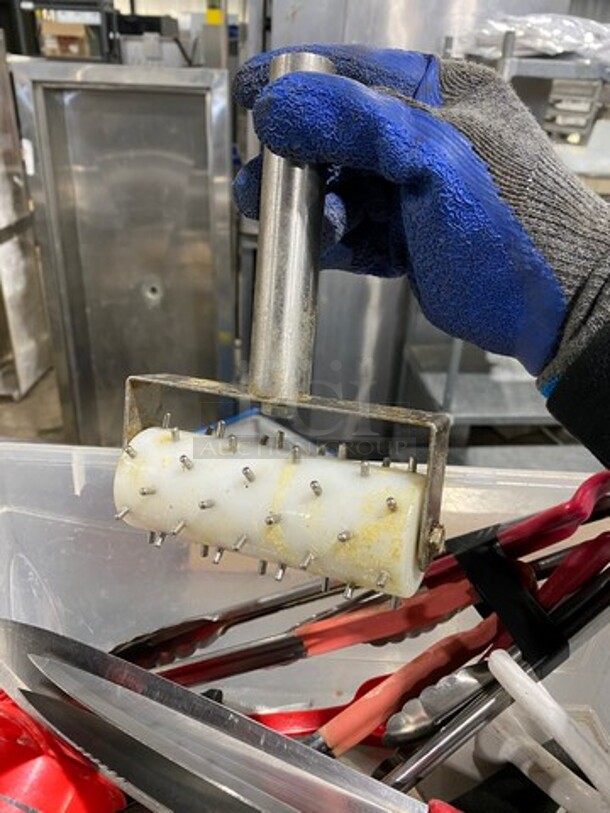 ALL ONE MONEY! MISCELLANEOUS ITEMS! Includes Assorted Tongs, Measuring Cups, Kitchen Knives And More! - Image 8 of 9