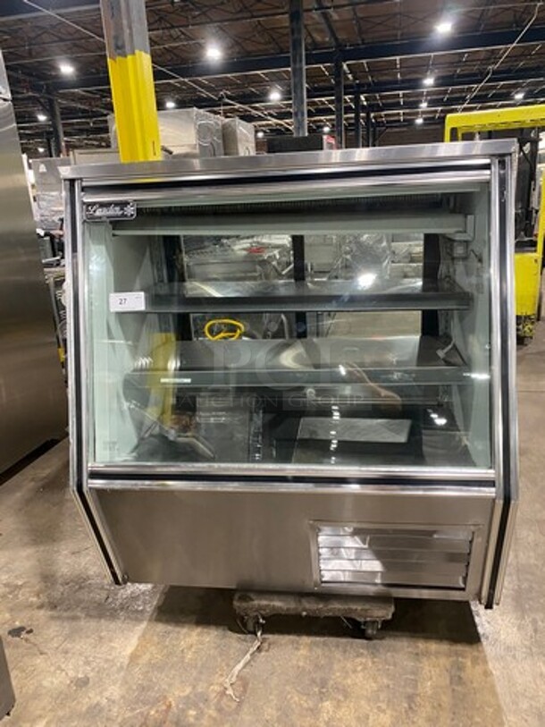 2016 Leader Commercial Refrigerated Deli Display Case Merchandiser! With Slanted Front Glass! With Sliding Rear Access Glass Doors! All Stainless Steel! Model: HDL48SC SN: PZ03S2107 115V 60HZ 1 Phase - Image 1 of 9