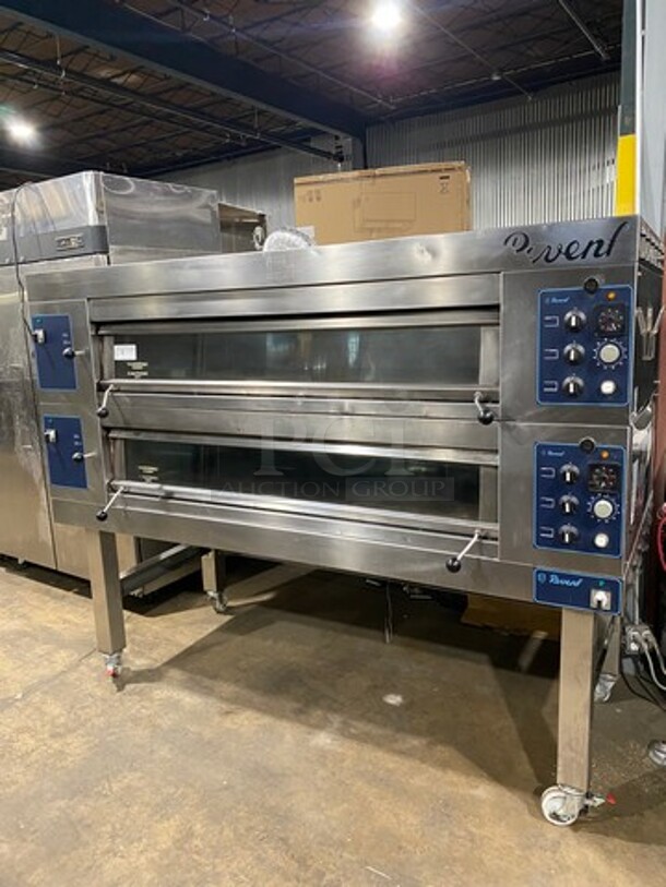 WOW! Revent Commercial Electric Powered Double Deck Baking Oven! All Stainless Steel! On Casters! 2x Your Bid Makes One Unit!