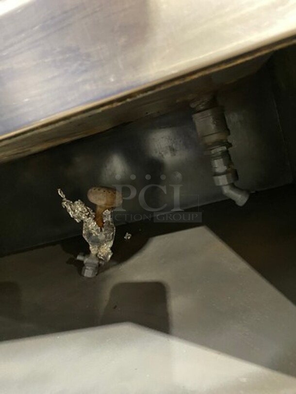 All Stainless Steel Commercial Natural Gas Powered 2 Well Steam Table! With Underneath Storage Space! On Legs! - Image 7 of 8