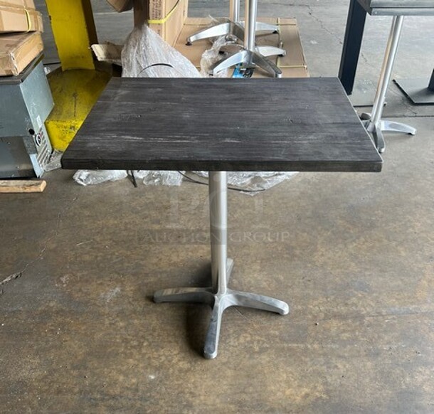 Wow! Brand New! OCS Ash Grey Finish Scratch Resistant Durowood Composite Dining Table! 24 By 24! Suitable For Indoor & Outdoor Use With Polish Base! - Image 1 of 5