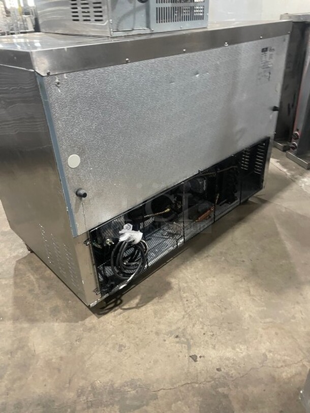 Artic Air Commercial 2 Door Work Top Cooler! All Stainless Steel! With Poly Coated Racks! 115V! On Casters! Model: AUC48R SN: 499185!  - Image 4 of 8
