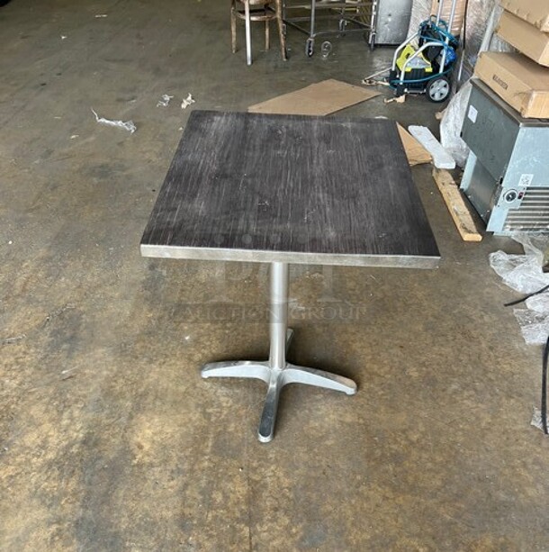 Wow! Brand New! OCS Ash Grey Finish Scratch Resistant Durowood Composite Dining Table! 24 By 24! Suitable For Indoor & Outdoor Use With Polish Base! - Image 2 of 5
