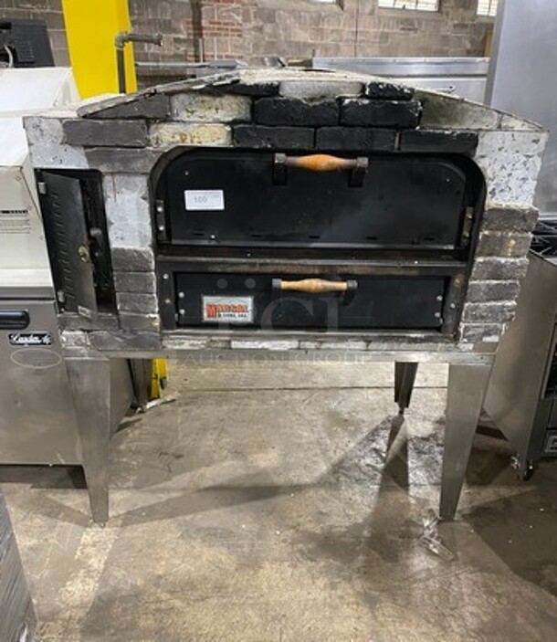 Marsal Commercial Natural Gas Powered Single Deck Pizza/ Baking Oven! All Stainless Steel! On Legs! Model: MB236 SN: 5672 - Image 1 of 10