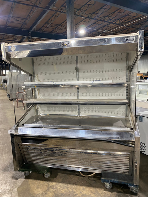 Marc Commercial Refrigerated Open Grab-N-Go Case Merchandiser! With Clear Sides! Stainless Steel Body!