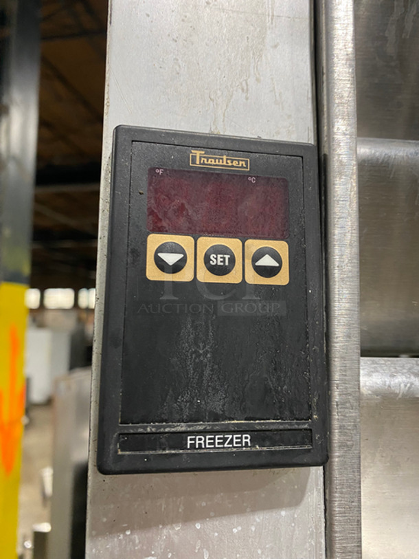 COOL! Traulsen 2 Door Reach In Freezer Unit! With Poly Coated Racks! All Stainless Steel! On Casters! Model: G22010 SN: TT50688J13 115V 60HZ 1 Phase - Image 9 of 10