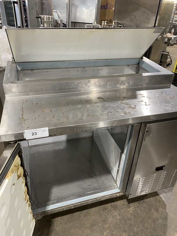 Valpro Commercial Refrigerated Pizza Prep Table! With Single Door Storage Space! All Stainless Steel! On Casters! Model: VPP44 SN: 8004233 115V 1 Phase - Image 5 of 9