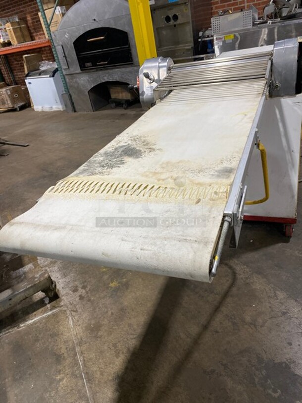 Seewer Rondo Metal Commercial Floor Style Reversible Dough Sheeter! MODEL SSO64C SN: A6019004 - Image 4 of 12