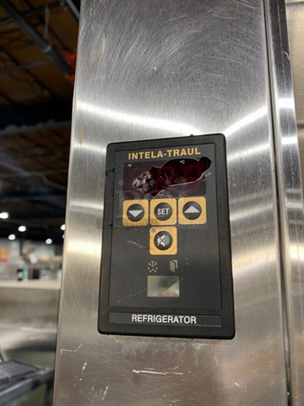 COOL! Traulsen Commercial 4 Split Door Reach In Refrigerator! With Racks! All Stainless Steel! On Casters! - Image 9 of 10