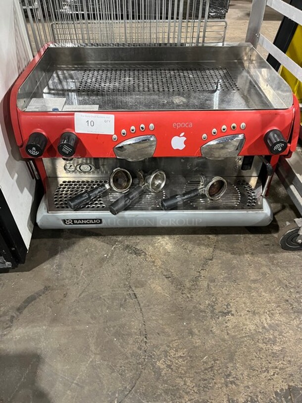 NICE! Rancilio Commercial Countertop 2 Group Espresso Machine! With Steam Wand! All Stainless Steel! Model EPOCADE2GR Serial 10092318! 230V! WORKING WHEN REMOVED! - Image 1 of 11