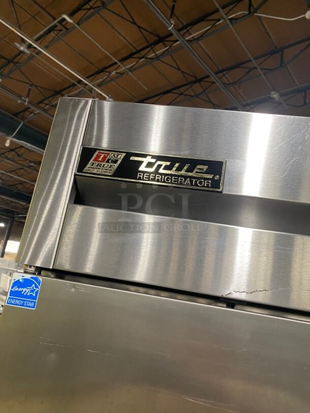 True Commercial 2 Door Reach In Cooler! With Poly Coated Racks! All Stainless Steel! On Casters! Working When Removed! Model: T35 SN:7018068 115V 1PH - Image 8 of 9