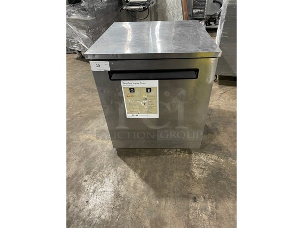 Delfield Enodis Commercial Single Door Lowboy/Worktop Cooler! All Stainless Steel! On Casters! MODEL:406-STAR2 SN:0510036100557-T 115V! - Image 1 of 7