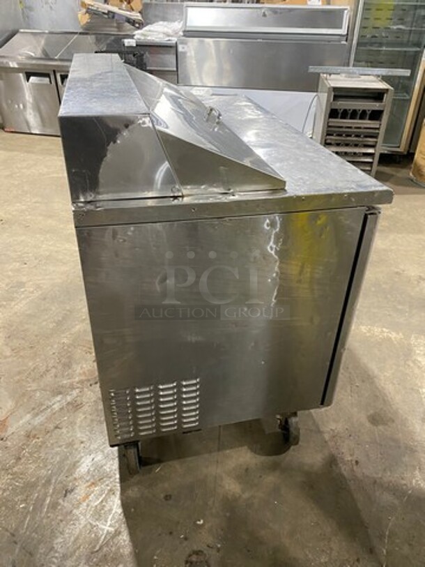 Turbo Air Commercial Refrigerated Sandwich Prep Table! With 2 Door Storage Space Underneath! All Stainless Steel! On Casters! Model: TST48SD 115V 60HZ 1 Phase - Image 4 of 10