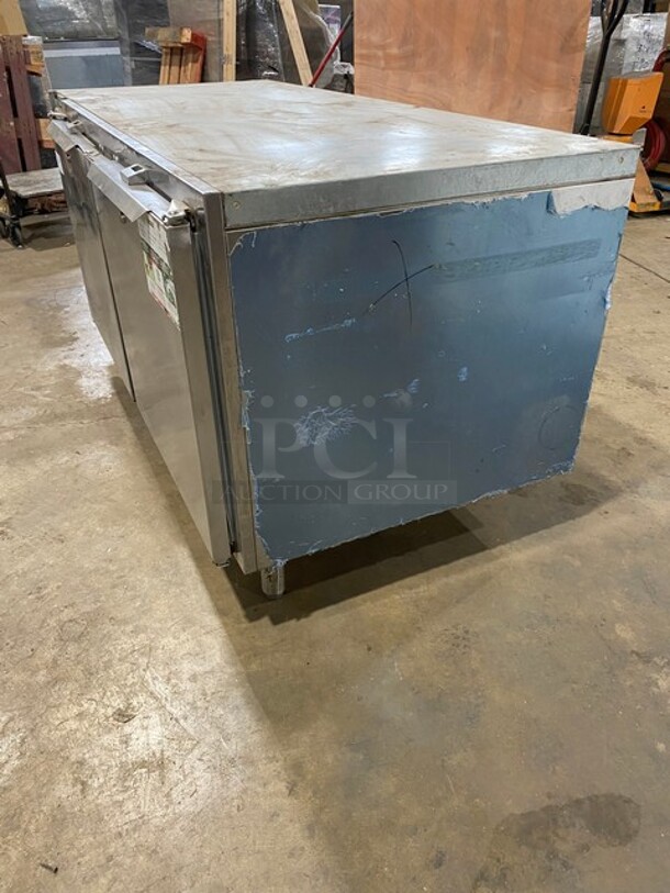 Traulsen 2 Door Heavy Duty Lowboy/Worktop Cooler! Model TUC72HT Serial T92522C15! 115V 1 Phase! On Legs!  - Image 4 of 9
