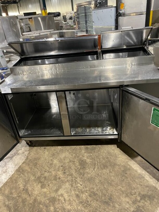 Atosa Commercial Refrigerated Pizza Prep Table! With 2 Door Storage Space! All Stainless Steel! Model: MPF8202GR SN: MPF8202GRAUS100319070300C40002 115V 60HZ 1 Phase - Image 5 of 9