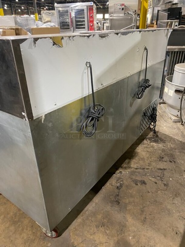 2016 Leader Commercial Refrigerated Pizza Prep Table! With Marble Top! With 3 Door Storage Space Underneath! All Stainless Steel! On Casters! Model: DR72SC SN: PZ04M2508 115V 60HZ 1 Phase - Image 3 of 10