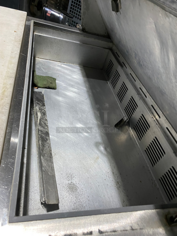 Leader Commercial Refrigerated Sandwich Prep Table! With Commercial Cutting Board! With 2 Door Storage Space! All Stainless Steel! On Casters! Model: NSFM48S/C SN: NI020121 115V 60HZ 1 Phase - Image 8 of 10