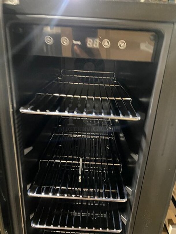 NEW! OUT OF THE BOX! SCRATCH-N-DENT! Whynter French Door Dual Zone Wine And Beer Can Cooler! With Through Doors! Wooden Wine Racks And Metal Racks! 20 Wine Bottle Capacity, 60 Beer Can Capacity! Model: BWB2060FDS - Image 5 of 8