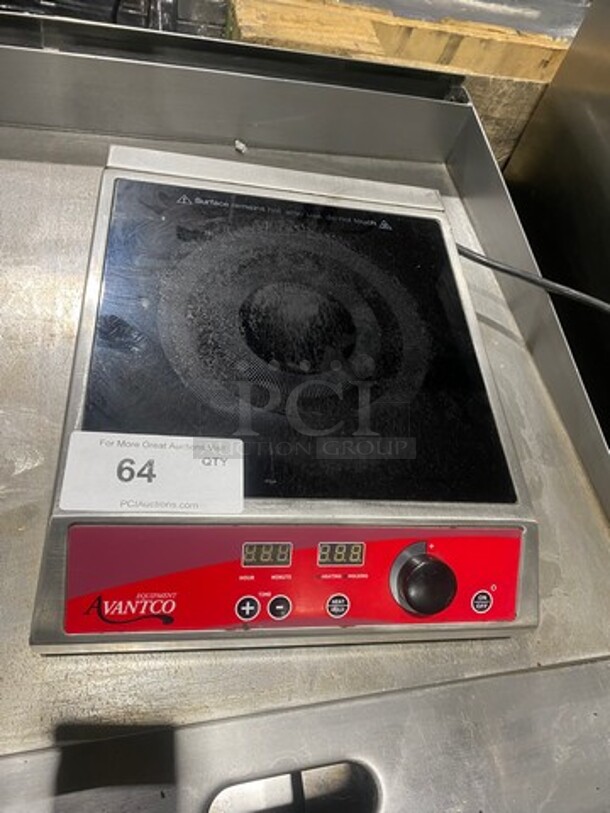 2017 Avantco Counter Top Single Induction Burner Cook Top! Model IC1800! 120V 1 Phase!  - Image 1 of 5