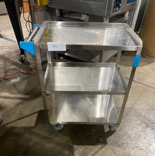 All Stainless Steel Carlisle Commercial 3 Tier Cart on Commercial Casters!