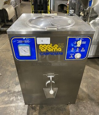 FAB! Carpigiani Commercial Floor Style Gelato Cream Cooker/Pasteurizer! All Stainless Steel! Model PASTOCREMA 55 SN: 387735! 220V 3 Phase! On Casters!