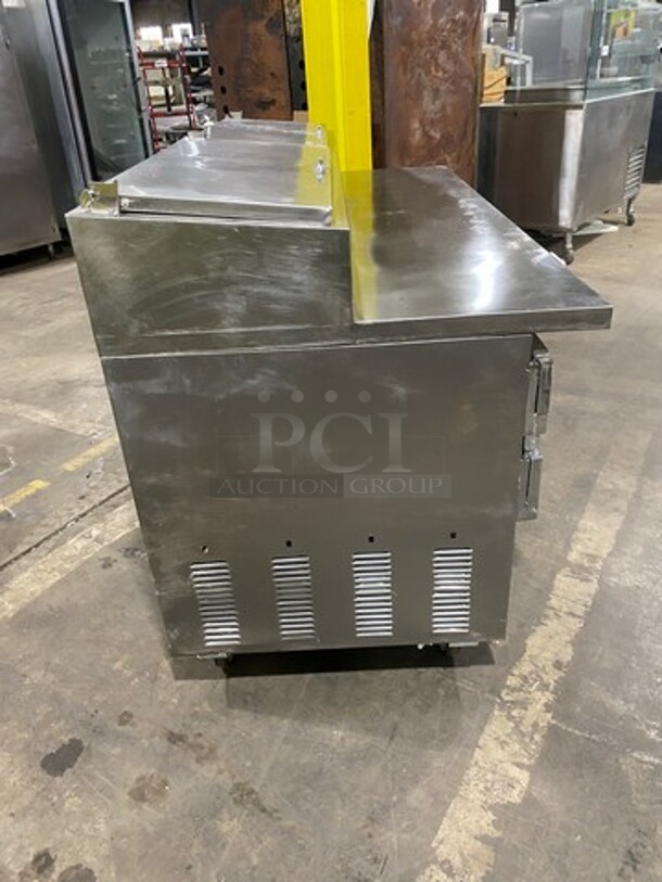 Leader Commercial Refrigerated Pizza Prep Table! With 3 Door Storage Space Underneath! All Stainless Steel! Model: ESPT72SC SN: NP08C2296 115V 60HZ 1 Phase - Image 3 of 10