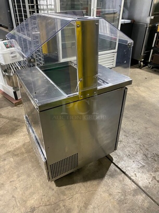 Turbo Air Refrigerated Salad Bar Island! Single Door Storage Space Underneath! All Stainless Steel! Model: MST28711S - Image 4 of 7