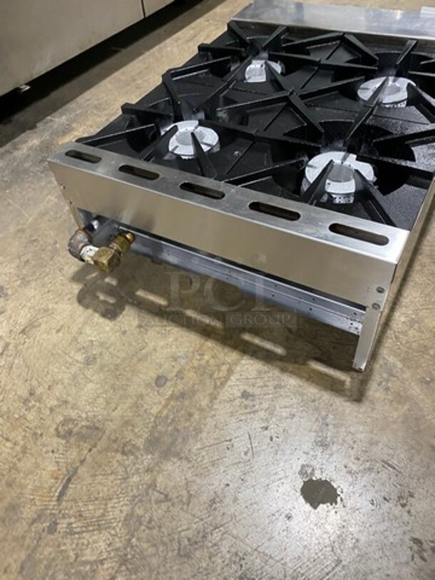 Great! Late Model! Sierra Commercial Countertop Natural Gas Powered 4 Burner Range! All Stainless Steel! - Image 4 of 8