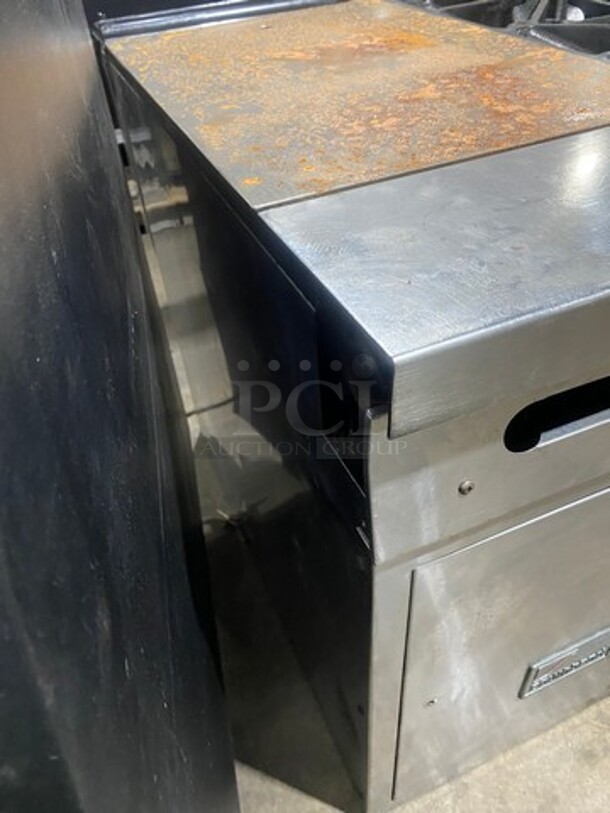 WOW! Southbend Commercial Natural Gas Powered 4 Burner Stove With Left Side French Top/ Hot Plate Combo! With Oven Underneath! With Small Single Door Storage Space! All Stainless Steel! - Image 2 of 12