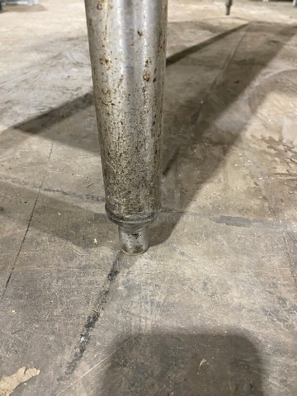 Solid Stainless Steel Work Top/ Prep Table! With Mounted Can Opener! With Storage Space Underneath! On Legs! - Image 5 of 8