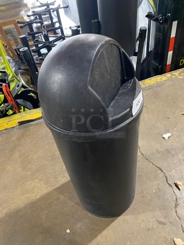 Black Poly Trash Can! 3x Your Bid! - Image 2 of 5