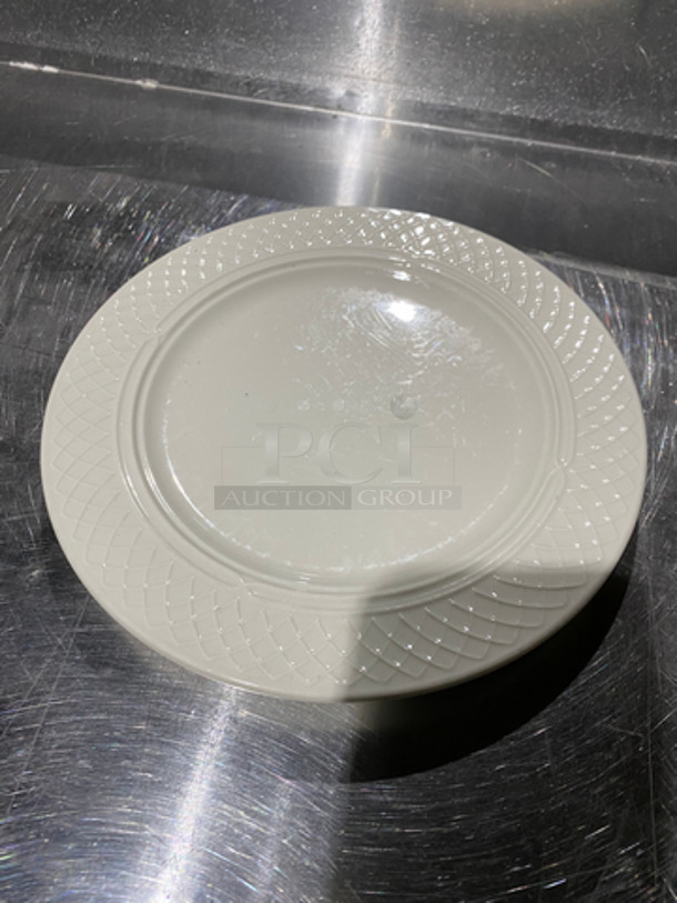 ALL ONE MONEY! Homer Laughlin White Ceramic Plates! Includes Cres Cor Dish Transport Cart! On Casters! - Image 3 of 8