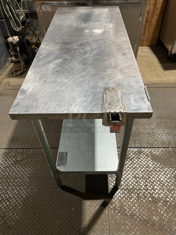 Eagle Solid Stainless Steel Work Top/ Prep Table! With Storage Space Underneath! On Legs! Model: ET2460B SN: 1003232092 - Image 3 of 5
