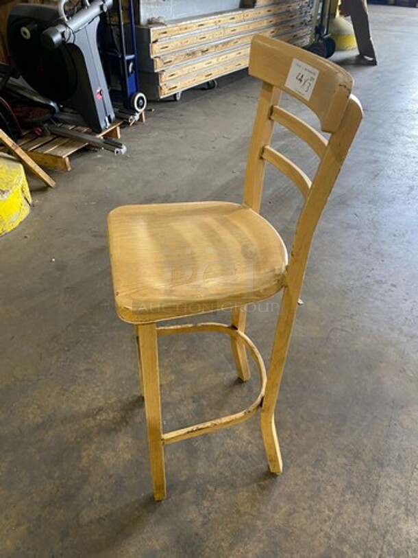 Brigadoon Heavy Duty Metal With Wooden Pattern Finish Bar Height Chairs! 3x Your Bid! - Image 2 of 8