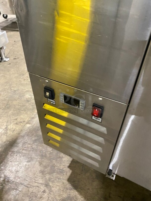 Atosa Commercial Single Tower Kegerator Cooler! With 2 Beer Taps! With 2 Door Underneath Storage Space! All Stainless Steel! 115V 1Phase! Model MKC58 Serial MKC58AUS100318091600C40018! - Image 9 of 11