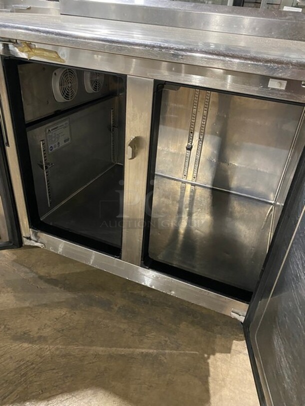 Everest Commercial 2 Door Lowboy/ Worktop Cooler! All Stainless Steel! On Casters! Model: ETR2  - Image 5 of 8